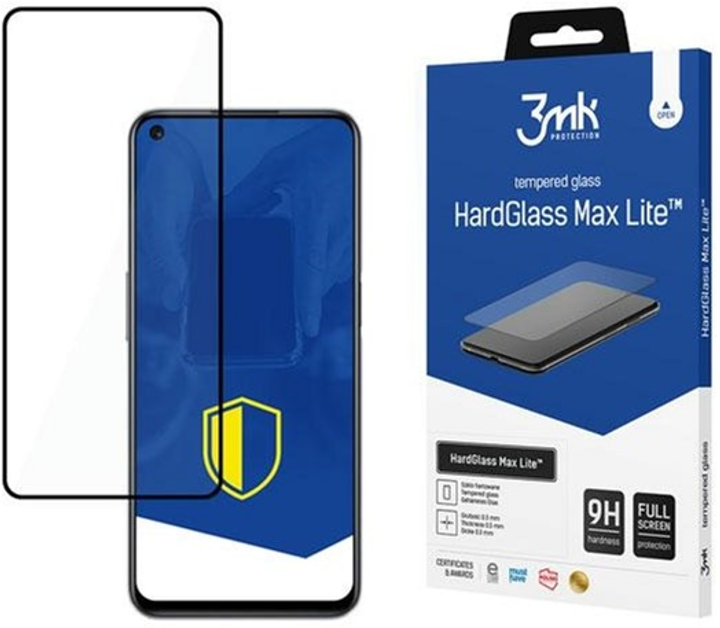 Захисне скло 3MK HG Max Lite для Realme 9 5G чорне (5903108486088) - зображення 1