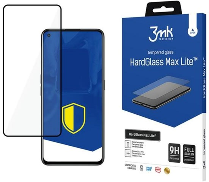 Захисне скло 3MK HG Max Lite для Realme GT Neo 2 5G чорне (5903108455688) - зображення 1