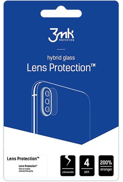 Szkło hybrydowe 3MK Lens Protection do obiektywu aparatu Realme C55 4 szt (5903108521109) - obraz 1