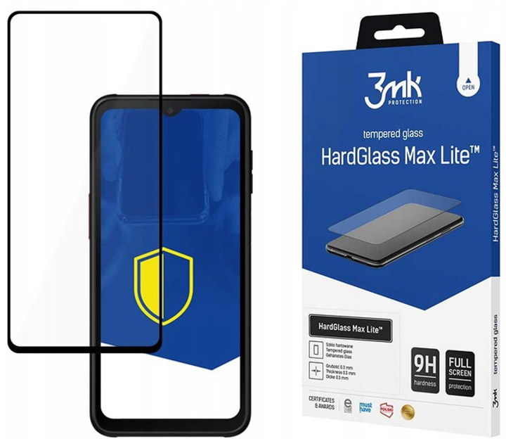 Szkło hartowane 3MK HardGlass Max Lite dla Samsung Galaxy XCover 6 Pro czarne (5903108515115) - obraz 1