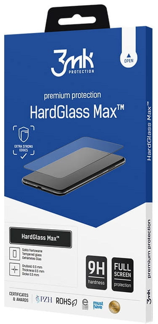 Захисне скло 3MK HardGlass Max для OnePlus Nord CE 2 5G Black (5903108467650) - зображення 2