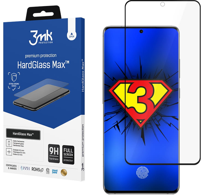 Szkło hartowane 3MK HardGlass Max dla Samsung Galaxy S20 (SM-G980) czarne (5903108226752) - obraz 1