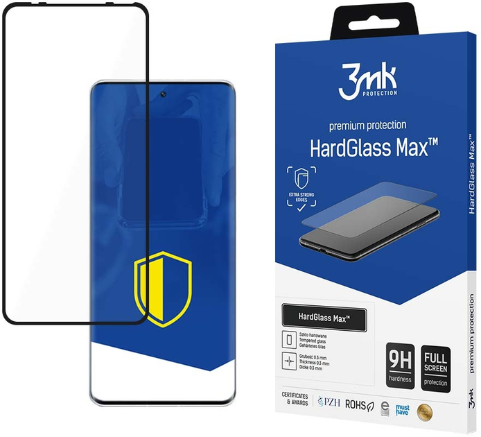 Захисне скло 3MK HardGlass Max для Xiaomi 12 Lite Black (5903108522625) - зображення 2