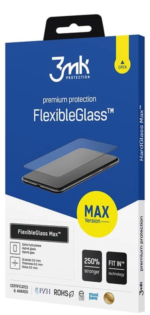 Szkło hartowane 3MK FlexibleGlass Max do Samsung Galaxy S23 czarne (5903108515108) - obraz 1
