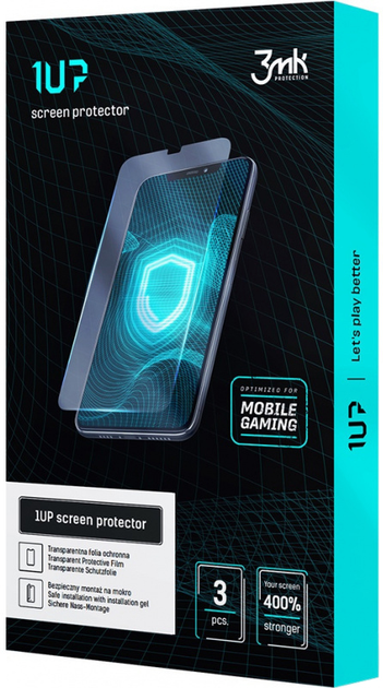 Zestaw folii ochronnych 3MK 1UP screen protector do Xiaomi Redmi 12 3 szt (5903108529402) - obraz 1