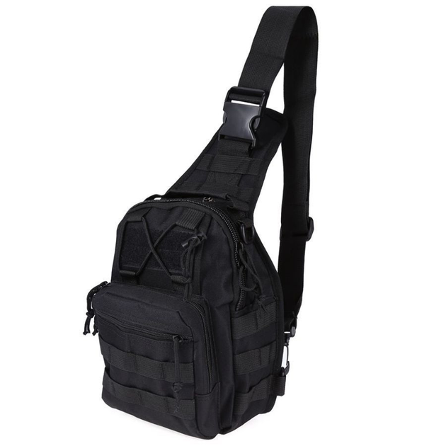 Рюкзак тактический Eagle M02B на одно плечо 6L Black (3_02374) - изображение 2