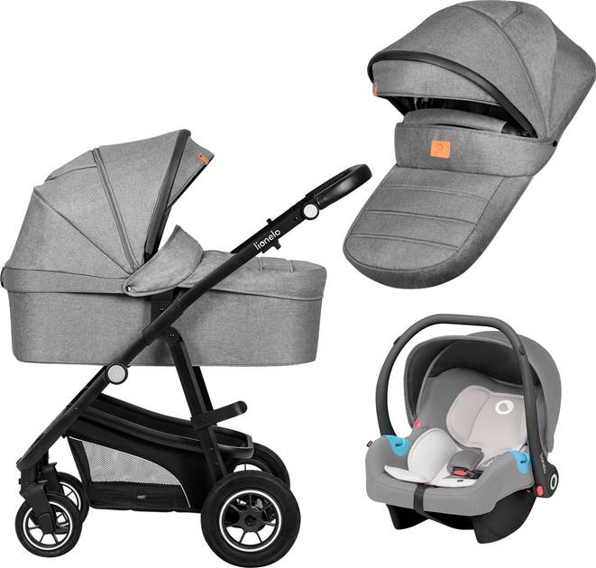 Універсальна коляска 3 в 1 Lionelo Bianka 3 in 1 Grey Stone (LO- BIANKA 3IN1 GREY STONE) - зображення 1