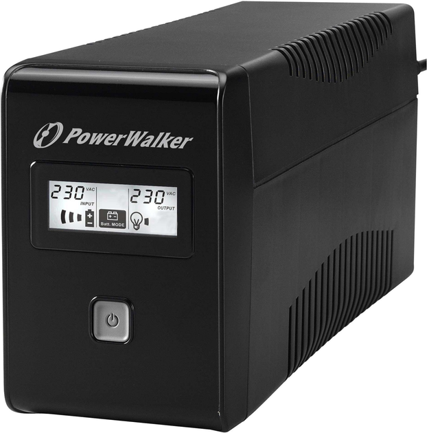 UPS PowerWalker VI LCD 850VA (480W) Black (VI 850 SB FR) - obraz 1