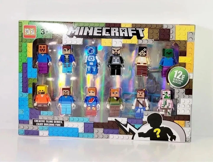 Набор фигурок Minecraft 12 штук , Конструктор Майнкрафт 12 фигурок с оружием - Фото 2 Набор фигурок Minecraft 12 штук , Конструктор Майнкрафт 12 фигурок с оружием - изображение 2