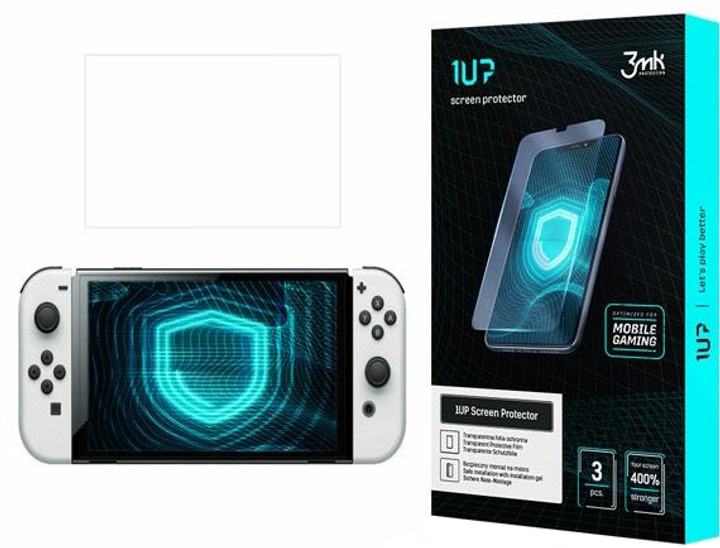 Комплект захисних плівок 3MK 1UP screen protector для Nintendo Switch Oled 3 шт (5903108460033) - зображення 1