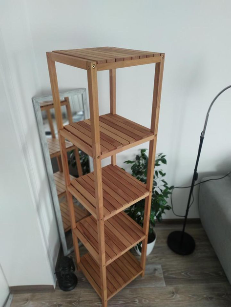 Стелаж, етажерка WoodDecor з натурального дерева Natural покрита олією ...