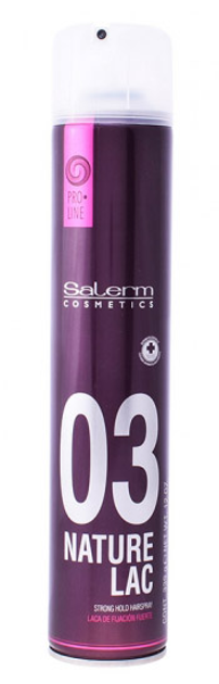 Лак для волосся Salerm Cosmetics Nature Lac Strong Hold Hair Spray 650 мл (8420282003858) - зображення 1