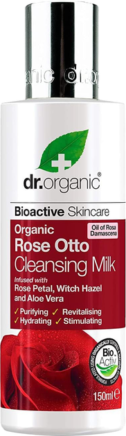 Молочко для вмивання Dr. Organic Rose Otto Cleansing Milk 150 мл (5060176673038) - зображення 1