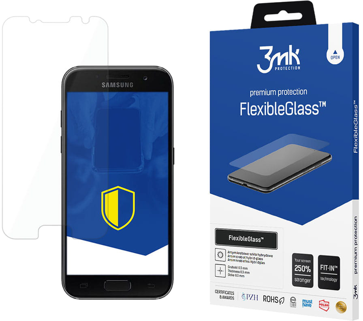 Захисне скло 3MK FlexibleGlass для Samsung Galaxy A3 SM-A320 2017 (5901571189673) - зображення 1