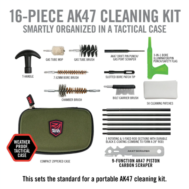 ☆0384　AR・CHR100枚セット Набір для чистки зброї АК 47 7.62 Real Avid Gun Boss Cleaning Kit