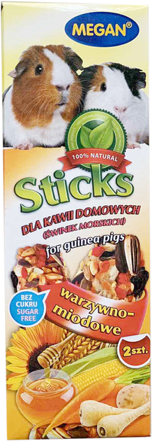 Sticks dla swinek morskich Megan warzywno miodowe 2 szt (5908241611472) - obraz 1