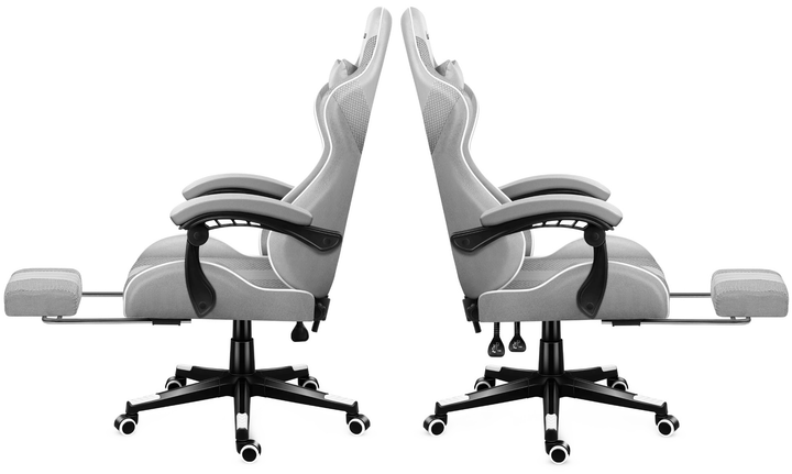 Ігрове крісло HUZARO Force 4.7 White Mesh тканина обшивка Біле (5903796011371) - зображення 5