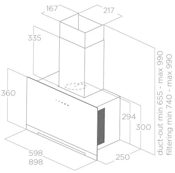 Okap kuchenny Elica Aplomb WH/A/90 białe szkło (PRF0166941) - obraz 4
