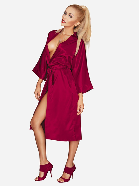 Халат жіночий великого розміру DKaren Plus Size 115 7XL Crimson (5901780638948) - зображення 1