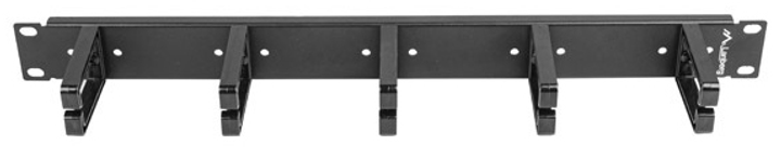 Кабельний органайзер Lanberg 19" 1U type B Black (AK-1202-B) - зображення 3