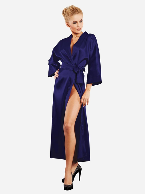 Халат жіночий великого розміру DKaren Plus Size 130 6XL Navy Blue (5901780637217) - зображення 1