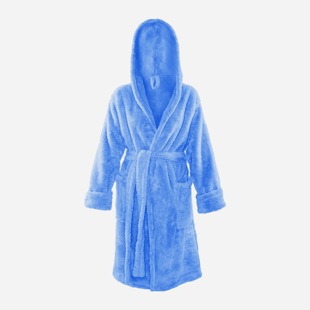 Халат жіночий теплий з капюшоном DKaren Plus Size Diana 7XL Dark Blue (5901780657499) - зображення 2