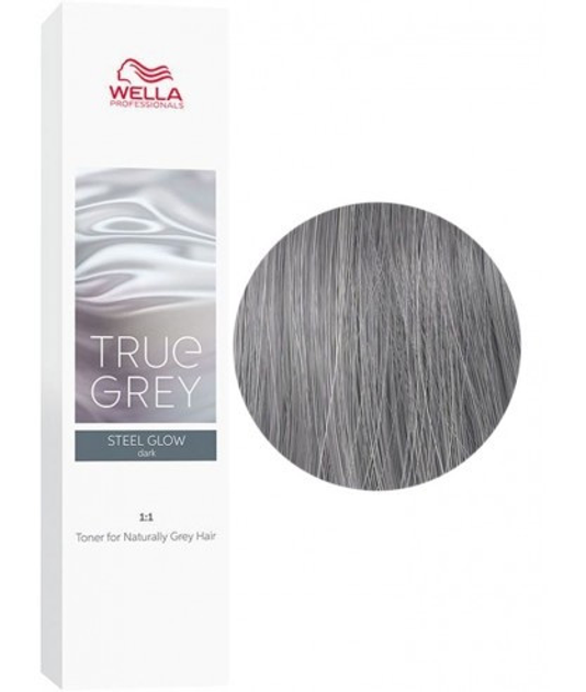 Крем-тонер для седых волос Wella True Grey Стальное свечение темное 60 ...