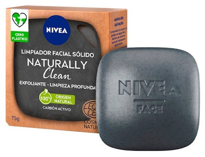 Peeling do twarzy Nivea Naturally Clean Active Charcoal Facial Scrub 75g (4005900843197) - obraz 1