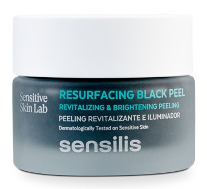 Peeling do twarzy Sensilis Resurfacing Revitalizing And Illuminating Black Peeling 50ml (8428749868705) - obraz 1