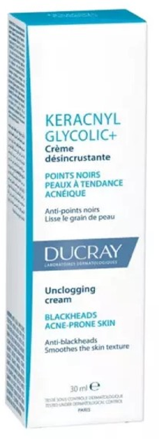 Peeling do twarzy Ducray Keracnyl Glycolic + Scrub Cream 30ml (3282770141467) - obraz 1