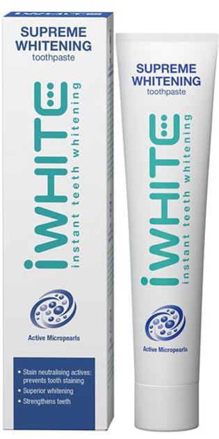 Wybielająca pasta do zębów iWhite Supreme Whitening Toothpaste 75 ml (5425012534674) - obraz 1