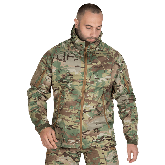 Куртка тактична демісезонна CM Stalker SoftShell Multicam Camotec розмір L - зображення 2