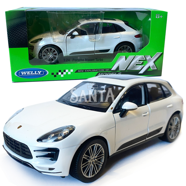 Іграшкова машинка металева WELLY 1:24 PORSCHE MACAN TURBO, порше меган турбо, відкр.двері, багажник, білий, 19*7.5*7см, (24047W) - Фото 1 Іграшкова машинка металева WELLY 1:24 PORSCHE MACAN TURBO, порше меган турбо, відкр.двері, багажник, білий, 19*7.5*7см, (24047W) - зображення 1