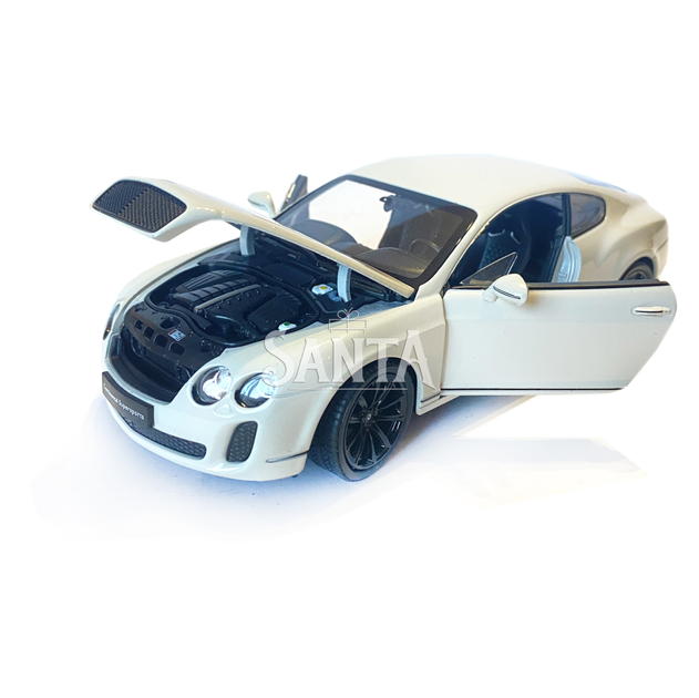 Игрушечная машинка металлическая WELLY 1:24 BENTLEY CONTINENTAL SUPERSPORTS, бентли континенталь суперспорт, откр.двери, капот, белый, 19 * 7.5 * 5.5 см (24018W) - изображение 5