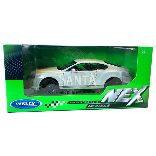 Игрушечная машинка металлическая WELLY 1:24 BENTLEY CONTINENTAL SUPERSPORTS, бентли континенталь суперспорт, откр.двери, капот, белый, 19 * 7.5 * 5.5 см (24018W) - изображение 7