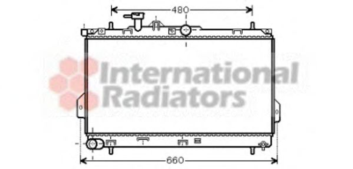 Радиатор охлаждения HYUNDAI MATRIX FC 01- 1.6 i пр-во Van Wezel Van Wezel (82002097) - изображение 1