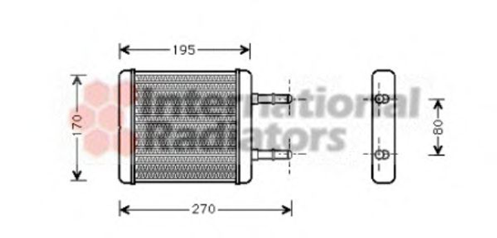 Радиатор отопителя HYUNDAI ACCENT X3 94- пр-во Van Wezel Van Wezel (82006061) - изображение 1