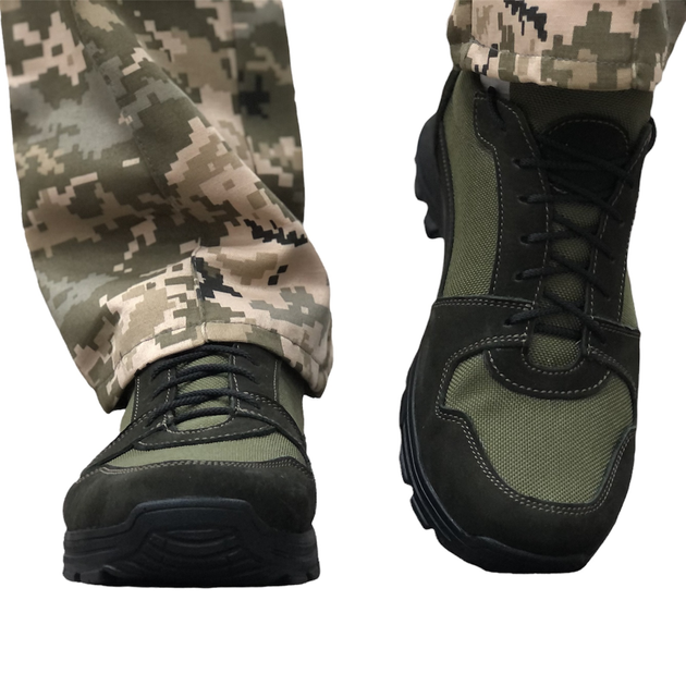 Тактичні літні кросівки ЗСУ олива, військове взуття розмір 46 - зображення 1
