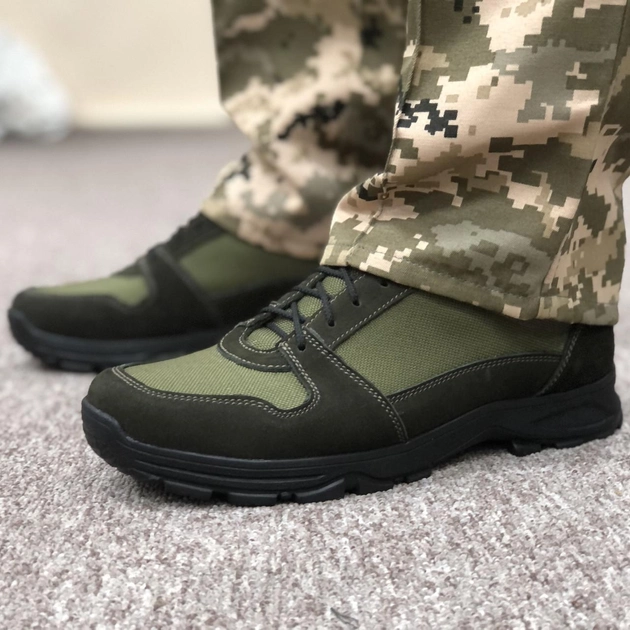 Тактические летние кроссовки ЗСУ олива, военная обувь размер 41 - изображение 2