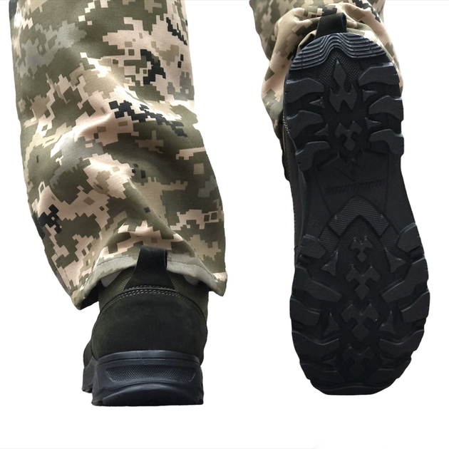 Тактичні літні кросівки ЗСУ олива, військове взуття розмір 45 - зображення 2