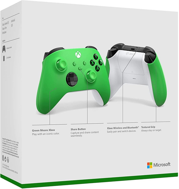 Bezprzewodowy pad do gier Microsoft Xbox Bezprzewodowy kontroler Velocity Green (QAU-00091) - obraz 8