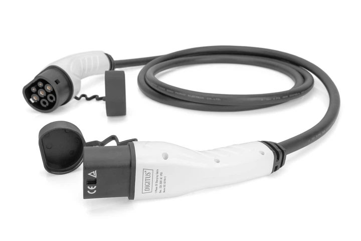 Kabel DIGITUS do ładowania pojazdów elektrycznych EV/PHEV, Typ2-Typ2, jednofazowy 230V, 32A, 7.4kW, 10 m (DK-1P32-100) - obraz 3
