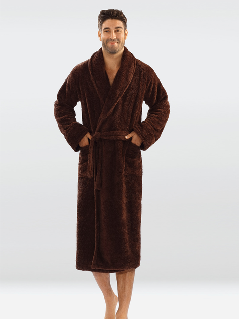 Szlafrok DKaren Male Housecoat 130 2XL Chocolate (5901780647261) - obraz 1