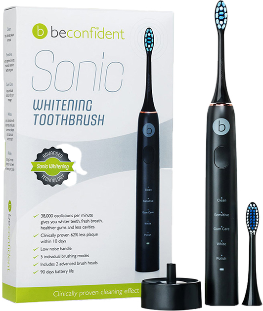Szczoteczka elektryczna do zębów Beconfident Sonic Electric Whitening Toothbrush Black-Rose Gold (7350064167694) - obraz 1