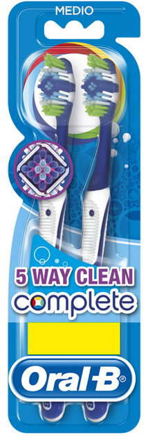 Щітка для зубів Oral-B Complete Toothbrush Medium 2 Units (3014260020453) - зображення 1