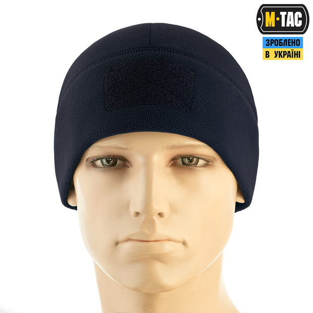 M-Tac шапка Watch Cap Elite флис (320г/м2) с липучкой Dark Navy Blue M - изображение 1