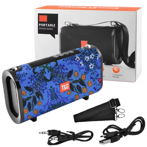 Портативная беспроводная Bluetooth колонка TG-123 blue - изображение 5