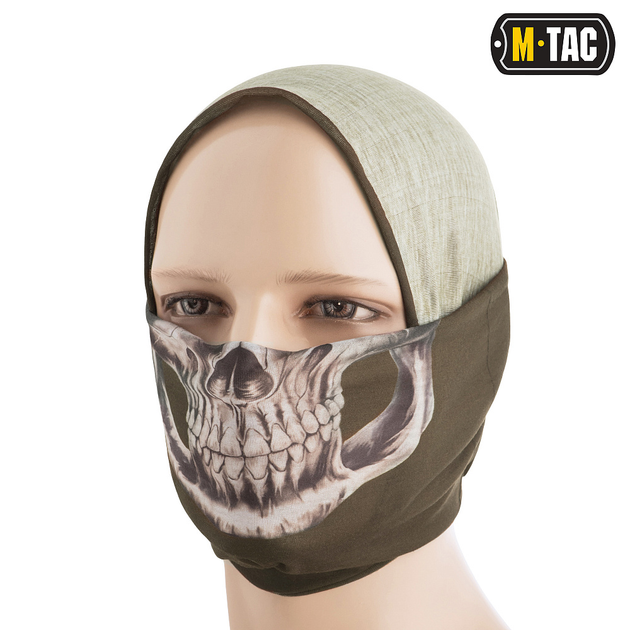 M-Tac шарф-труба полегшенний Reaper Skull Olive OD - зображення 2
