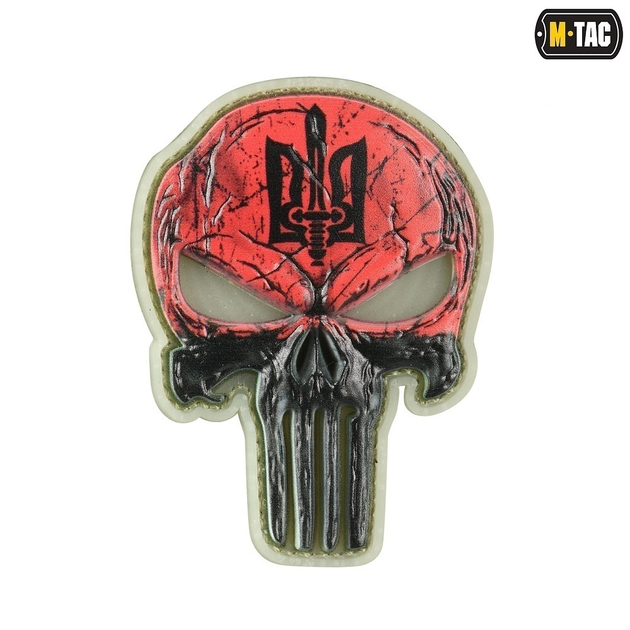 M-Tac нашивка Punisher Червоний GID - изображение 1