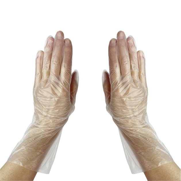 Одноразовые перчатки FLOREX, прозрачный М, 100 шт Reflex - изображение 2